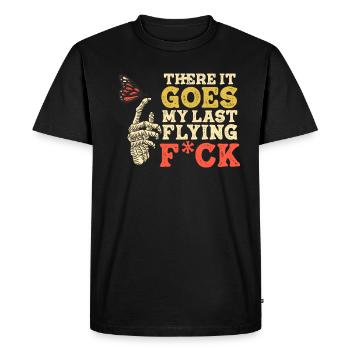 There It Goes My Last Flying F - Men's Premium Organic T-Shirt - black - Front - Nico (187cm)