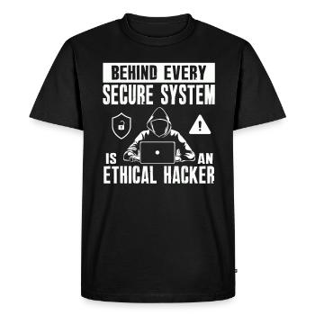 Ethical Hacker Cybersecurity Expertise - Men's Premium Organic T-Shirt - black - Front - Nico (187cm)