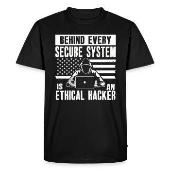 Ethical Hacker Cybersecurity Expertise - Men's Premium Organic T-Shirt - black - Front - Nico (187cm)