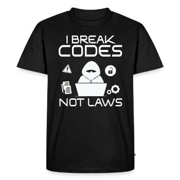 Ethical Hacker Cybersecurity Expertise - Men's Premium Organic T-Shirt - black - Front - Nico (187cm)