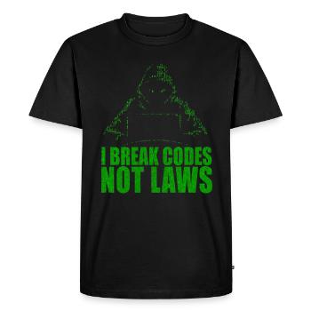 Ethical Hacker Cybersecurity Expertise - Men's Premium Organic T-Shirt - black - Front - Nico (187cm)