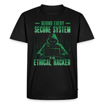 Ethische Hacker-Cybersicherheitsexpertise - Männer Premium Bio T-Shirt - Schwarz - Vorne - Nico (187cm)