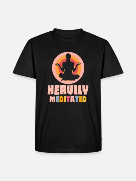 Heavily Meditated - Men's Premium Organic T-Shirt - black