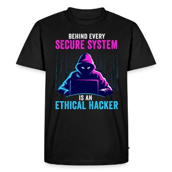 Ethical Hacker Cybersecurity Expertise - Men's Premium Organic T-Shirt - black - Front - Nico (187cm)