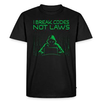 Ethical Hacker Cybersecurity Expertise - Men's Premium Organic T-Shirt - black - Front - Nico (187cm)
