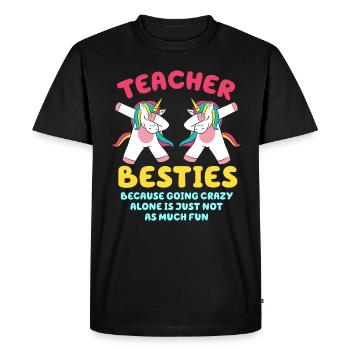 Les meilleurs amis des enseignants parce qu’ils deviennent fous - T-shirt Premium bio Homme - noir - Devant - Nico (187cm)