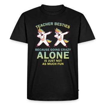 Les meilleurs amis des enseignants parce qu’ils deviennent fous - T-shirt Premium bio Homme - noir - Devant - Nico (187cm)