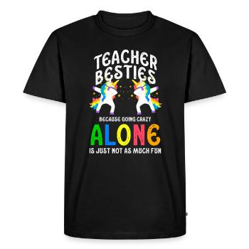 Les meilleurs amis des enseignants parce qu’ils deviennent fous - T-shirt Premium bio Homme - noir - Devant - Nico (187cm)
