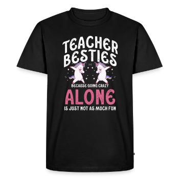Les meilleurs amis des enseignants parce qu’ils deviennent fous - T-shirt Premium bio Homme - noir - Devant - Nico (187cm)