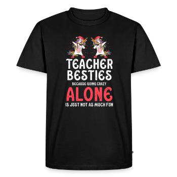 Les meilleurs amis des enseignants parce qu’ils deviennent fous - T-shirt Premium bio Homme - noir - Devant - Nico (187cm)