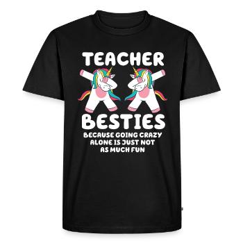Les meilleurs amis des enseignants parce qu’ils deviennent fous - T-shirt Premium bio Homme - noir - Devant - Nico (187cm)