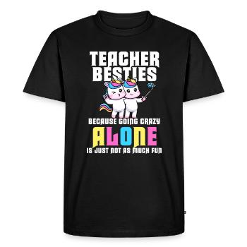 Les meilleurs amis des enseignants parce qu’ils deviennent fous - T-shirt Premium bio Homme - noir - Devant - Nico (187cm)