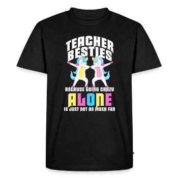 Les meilleurs amis des enseignants parce qu’ils deviennent fous - T-shirt Premium bio Homme - noir - Devant - Nico (187cm)