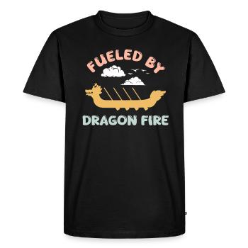 Fueled By Dragon Fire Dragon Boat - Men's Premium Organic T-Shirt - black - Front - Nico (187cm)