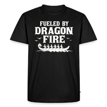Fueled By Dragon Fire Dragon Boat - Men's Premium Organic T-Shirt - black - Front - Nico (187cm)