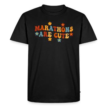 Marathons Are Cute for Ultramarathon - Men's Premium Organic T-Shirt - black - Front - Nico (187cm)