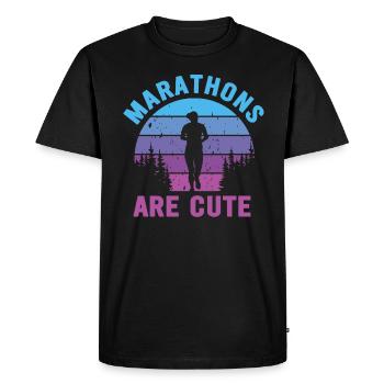 Marathons Are Cute for Ultramarathon - Men's Premium Organic T-Shirt - black - Front - Nico (187cm)