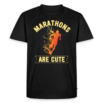 Marathons Are Cute for Ultramarathon - Men's Premium Organic T-Shirt - black - Front - Nico (187cm)