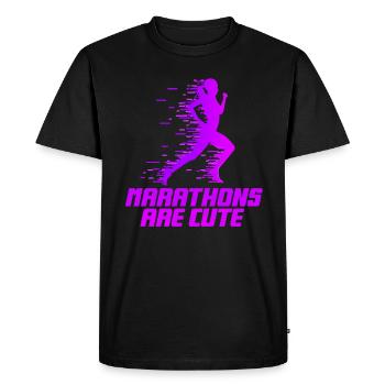 Marathons Are Cute for Ultramarathon - Men's Premium Organic T-Shirt - black - Front - Nico (187cm)