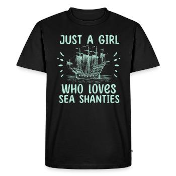Marin Meme Bateau Pirate Navigation Océanique - T-shirt Premium bio Homme - noir - Devant - Nico (187cm)