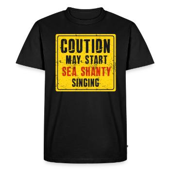 Marin Meme Bateau Pirate Navigation Océanique - T-shirt Premium bio Homme - noir - Devant - Nico (187cm)
