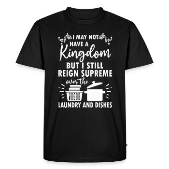 Régnez sur la lessive et la vaisselle Femme au foyer - T-shirt Premium bio Homme - noir - Devant - Nico (187cm)