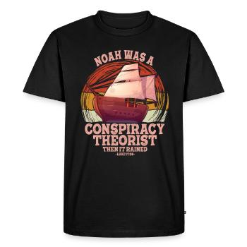 Noé était un théoricien du complot et le - T-shirt Premium bio Homme - noir - Devant - Nico (187cm)