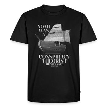 Noé était un théoricien du complot et le - T-shirt Premium bio Homme - noir - Devant - Nico (187cm)