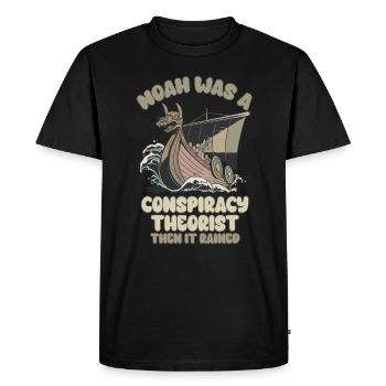 Noé était un théoricien du complot et le - T-shirt Premium bio Homme - noir - Devant - Nico (187cm)