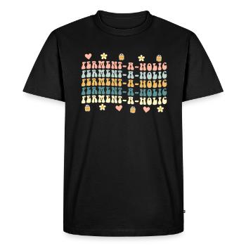Ferment-A-Holic Kombucha Lover Vibes - Men's Premium Organic T-Shirt - black - Front - Nico (187cm)