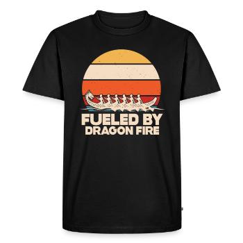 Fueled By Dragon Fire Dragon Boat - Men's Premium Organic T-Shirt - black - Front - Nico (187cm)
