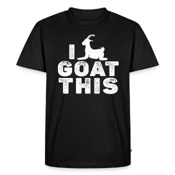 Je chèvre ce passionné de yoga - T-shirt Premium bio Homme - noir - Devant - Nico (187cm)