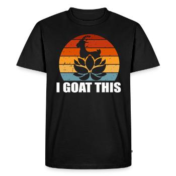 Je chèvre ce passionné de yoga - T-shirt Premium bio Homme - noir - Devant - Nico (187cm)