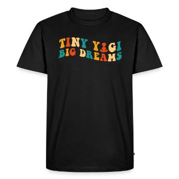 Tiny Yogi Big Dreams Méditation - T-shirt Premium bio Homme - noir - Devant - Nico (187cm)