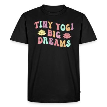 Tiny Yogi Big Dreams Méditation - T-shirt Premium bio Homme - noir - Devant - Nico (187cm)