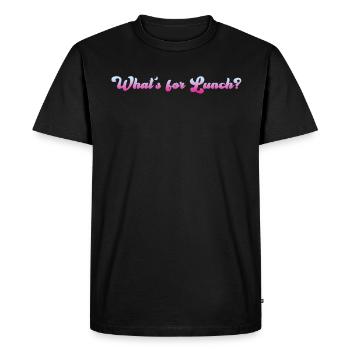 What's For Lunch? - Men's Premium Organic T-Shirt - black - Front - Nico (187cm)