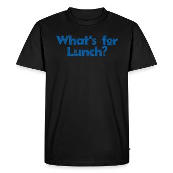 What's For Lunch? - Men's Premium Organic T-Shirt - black - Front - Nico (187cm)
