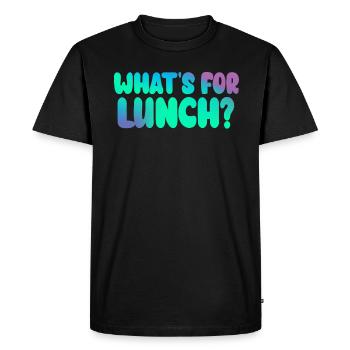 What's For Lunch? - Men's Premium Organic T-Shirt - black - Front - Nico (187cm)