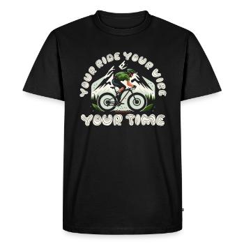 Your Ride Your Vibe Your Time - Men's Premium Organic T-Shirt - black - Front - Nico (187cm)