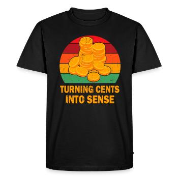 Old Coins New Adventures Numismatics - Men's Premium Organic T-Shirt - black - Front - Nico (187cm)