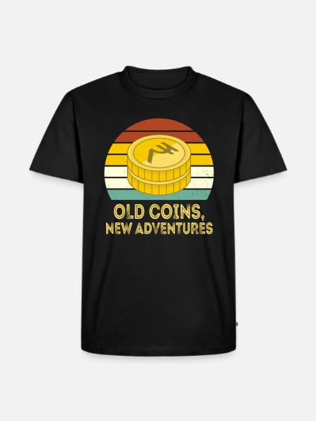 Old Coins New Adventures Numismatics - Men's Premium Organic T-Shirt - black