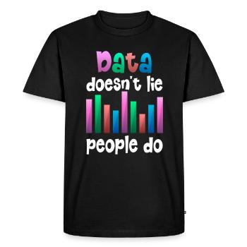 Données ou ce n’est pas arrivé pour l’étudiant - T-shirt Premium bio Homme - noir - Devant - Nico (187cm)