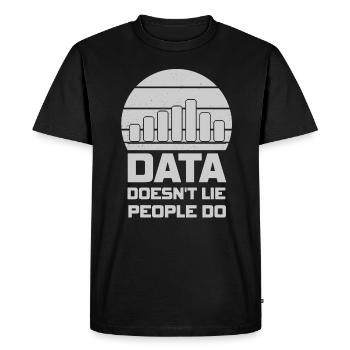 Données ou ce n’est pas arrivé pour l’étudiant - T-shirt Premium bio Homme - noir - Devant - Nico (187cm)