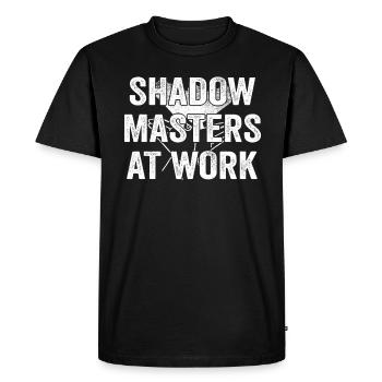 Enchantement du monde des marionnettes d’ombres - T-shirt Premium bio Homme - noir - Devant - Nico (187cm)