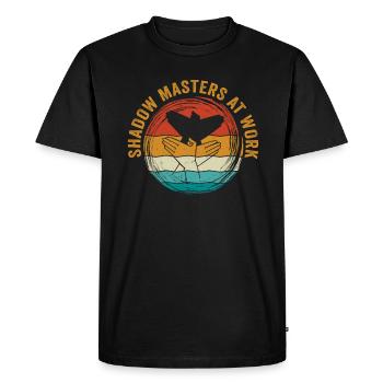 Enchantement du monde des ombres chinoises - T-shirt Premium bio Homme - noir - Devant - Nico (187cm)