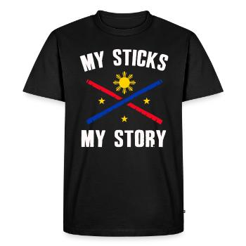 Arnis Kali Eskrima Filipino FMA - T-shirt Premium bio Homme - noir - Devant - Nico (187cm)