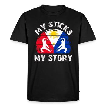 Arnis Kali Eskrima Filipino FMA - T-shirt Premium bio Homme - noir - Devant - Nico (187cm)