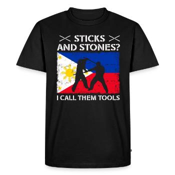 Arnis Eskrima Kali Arts Philippins FMA - T-shirt Premium bio Homme - noir - Devant - Nico (187cm)