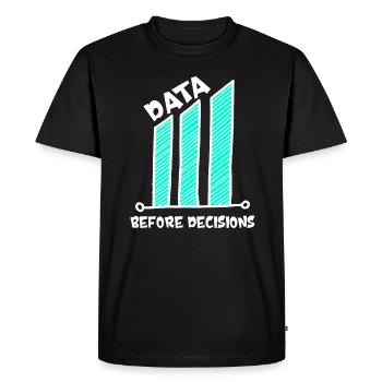 Données ou ce n’est pas arrivé pour l’étudiant - T-shirt Premium bio Homme - noir - Devant - Nico (187cm)