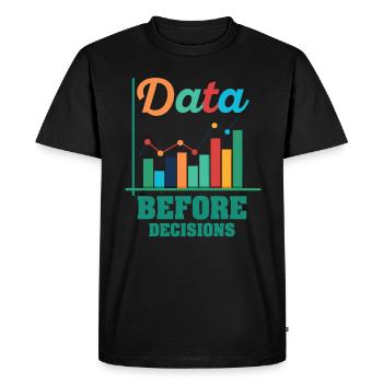 Données ou ce n’est pas arrivé pour l’étudiant - T-shirt Premium bio Homme - noir - Devant - Nico (187cm)